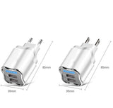 EU/US Plug 2 Port USB recharger 5V 2.1A Wall Adapter cellphone recharger For  s9  Tablet transtransflexible usb phone rererecharger