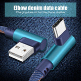 USB Type C 90 Degree Fast recharging usb c cable Type-c data Cord recharging usb-c For 
 S8 S9 Note 9 8 
 mi8 mi6