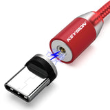 KEYSION LED Magnetic Type C Cable Magnet  Charging Cable