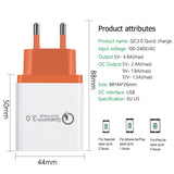 speedy
 charging QC 3.0 18W USB charging For iphone
 7 8 apple ipad
 
 S8 
 
 Fast charging QC3.0 EU/US Plug